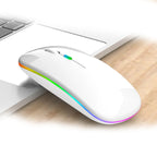 Mute Quiet No-Click Silent Computer Mouse Bluetooth USB Rechargeable
