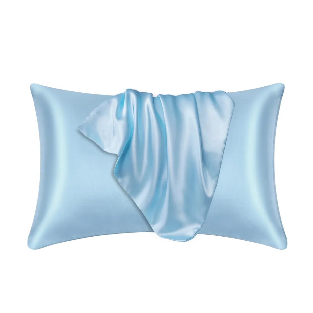Silk Satin Pillowcase for Hair and Skin No-Frizzy Bed Hair Allergy Free