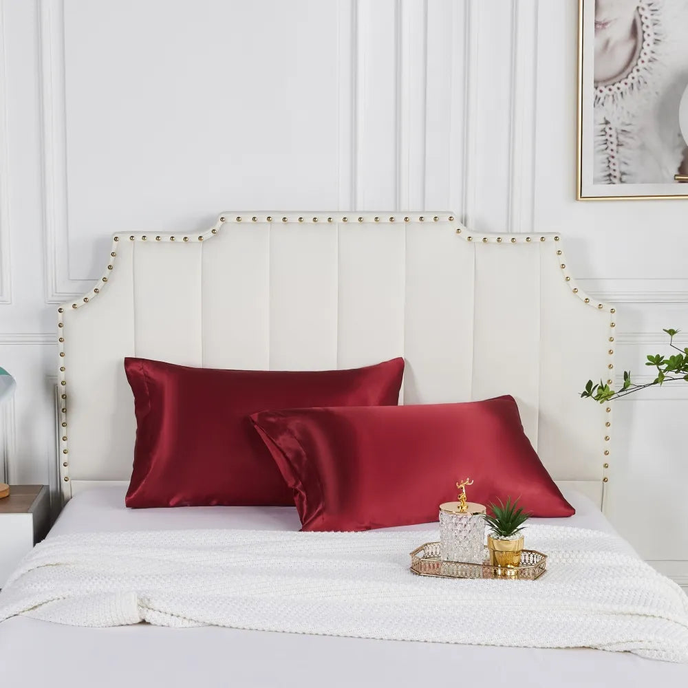 Silk Satin Pillowcase for Hair and Skin No-Frizzy Bed Hair Allergy Free