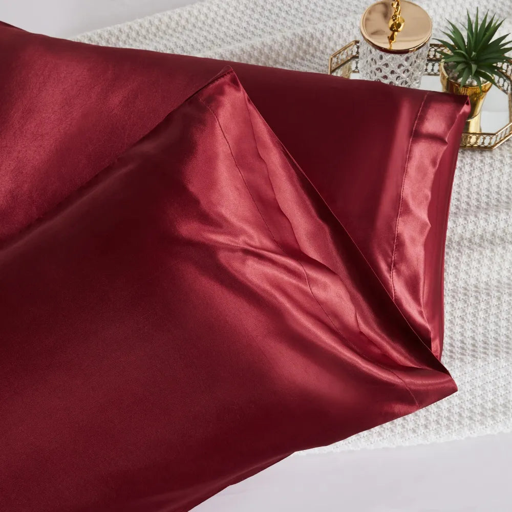 Silk Satin Pillowcase for Hair and Skin No-Frizzy Bed Hair Allergy Free