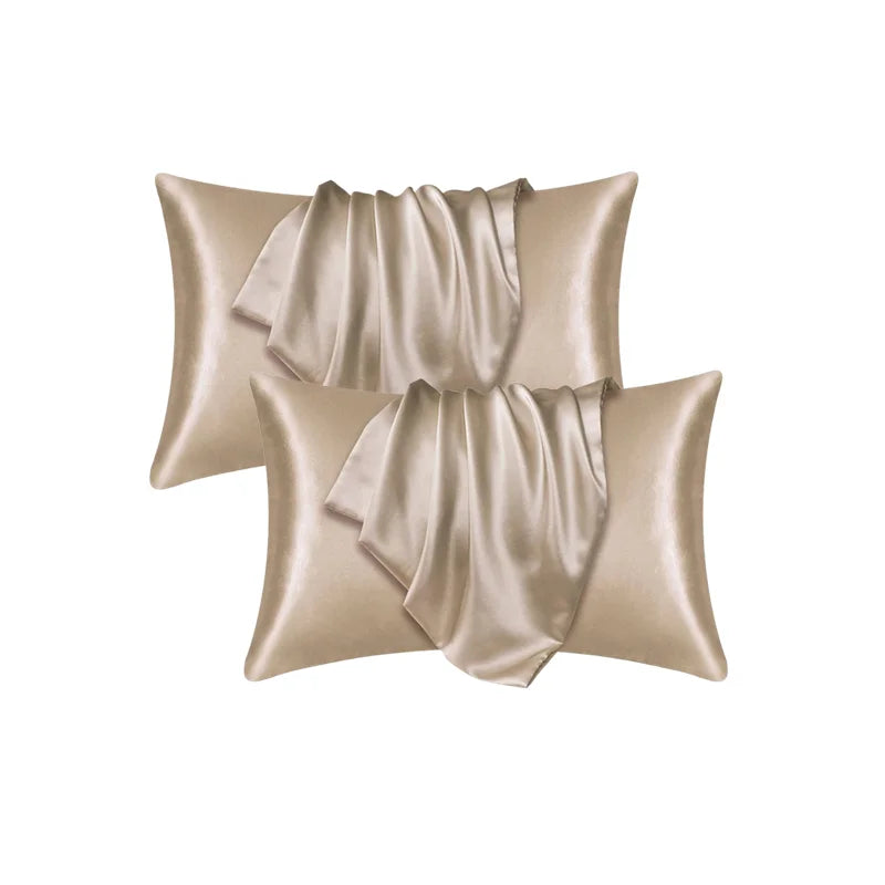 Silky Satin Pillowcase for Frizzy Hair Beauty Pillow Cover