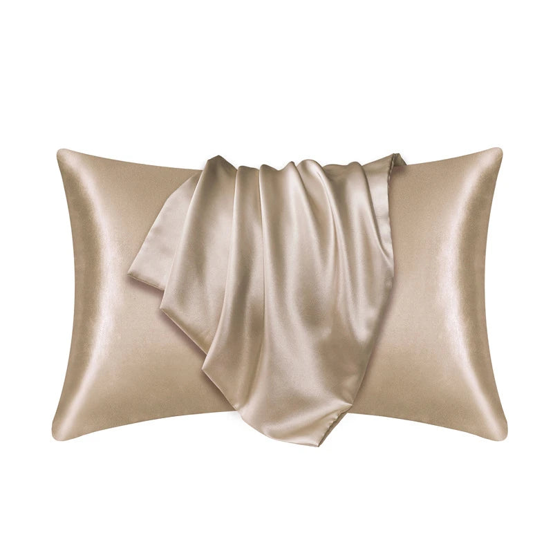 Silky Satin Pillowcase for Frizzy Hair Beauty Pillow Cover