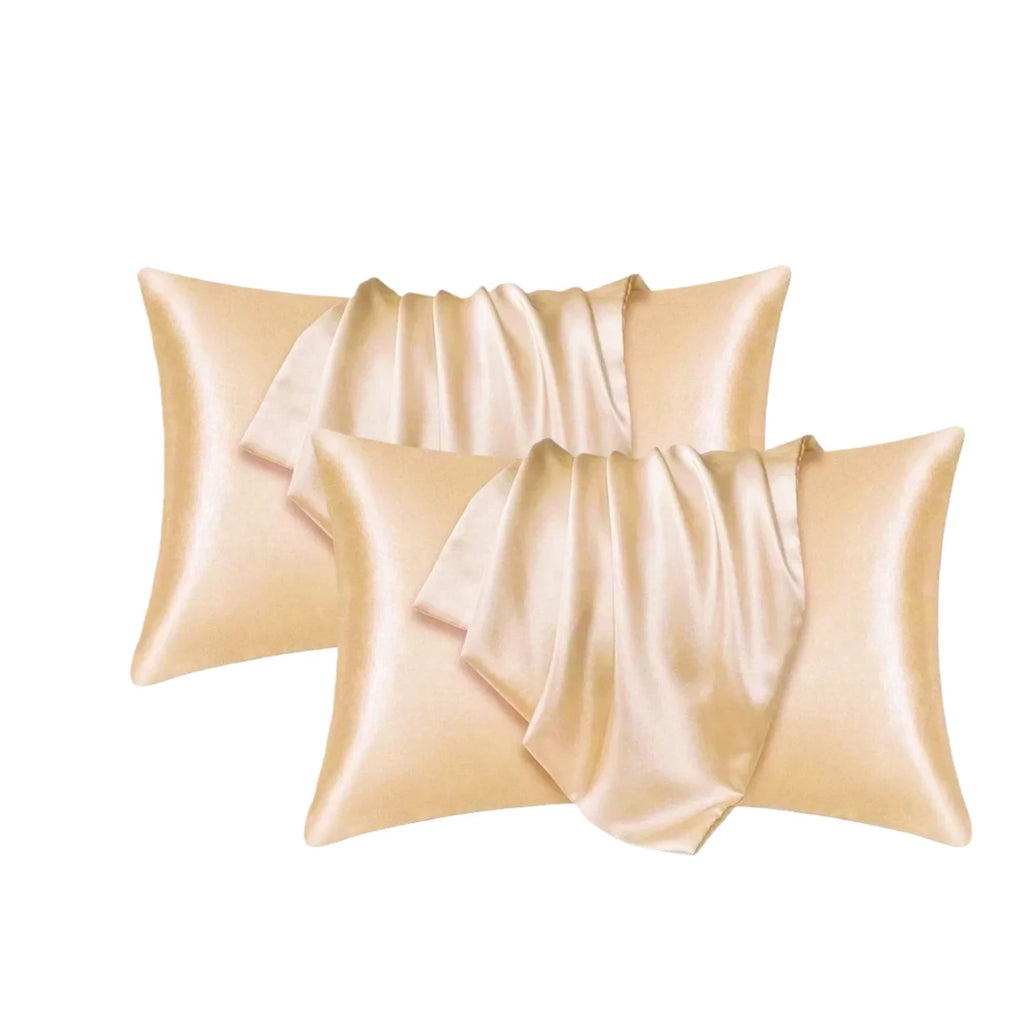 Silky Satin Pillowcase for Frizzy Hair Beauty Pillow Cover