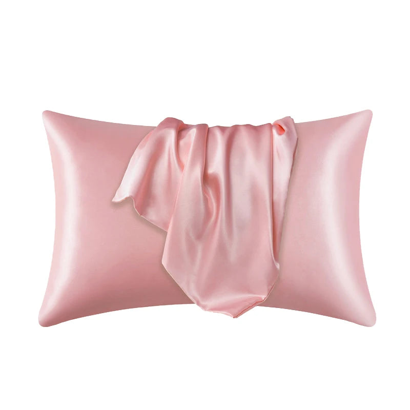 Silky Satin Pillowcase for Frizzy Hair Beauty Pillow Cover