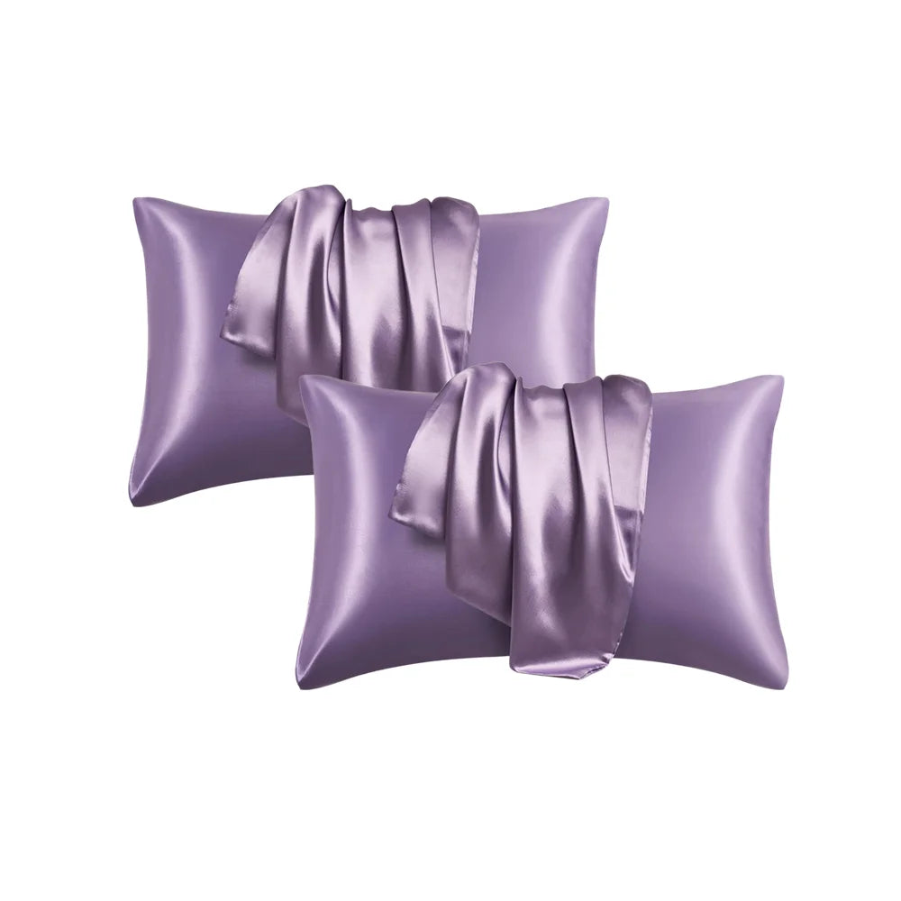 Silky Satin Pillowcase for Frizzy Hair Beauty Pillow Cover