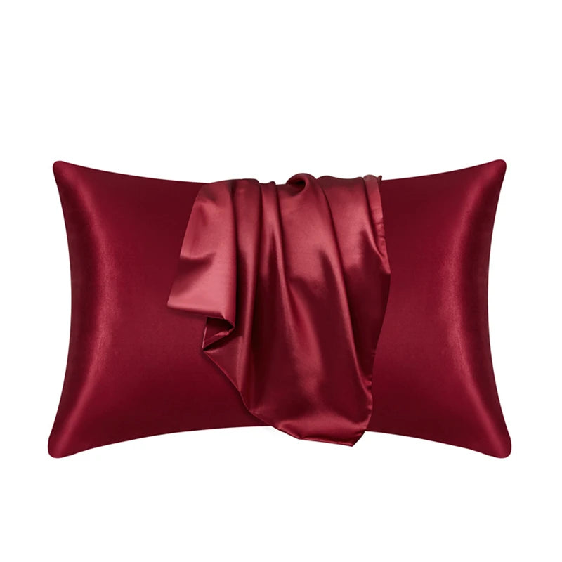 Silky Satin Pillowcase for Frizzy Hair Beauty Pillow Cover