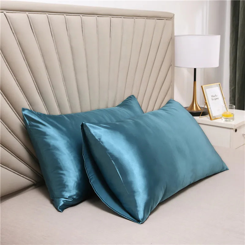 Silky Satin Pillowcase for Frizzy Hair Beauty Pillow Cover