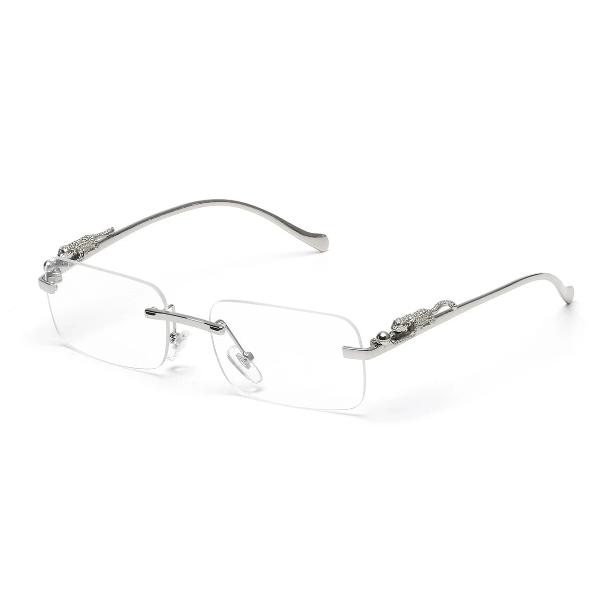 Rimless Sunglasses UV400 Fashion Square Metal Glasses Unisex