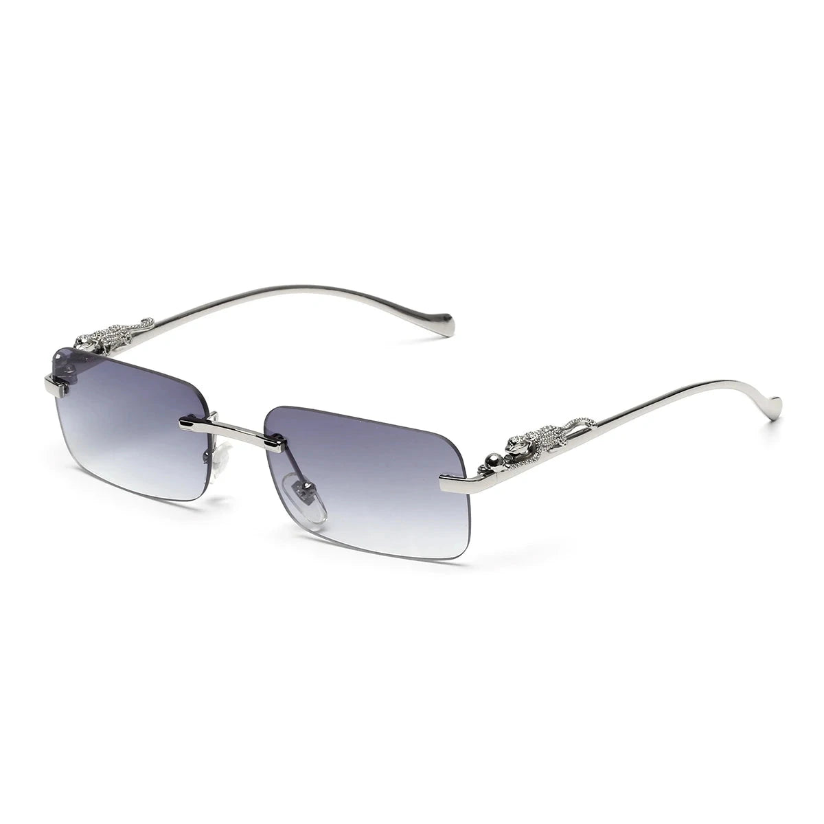 Rimless Sunglasses UV400 Fashion Square Metal Glasses Unisex