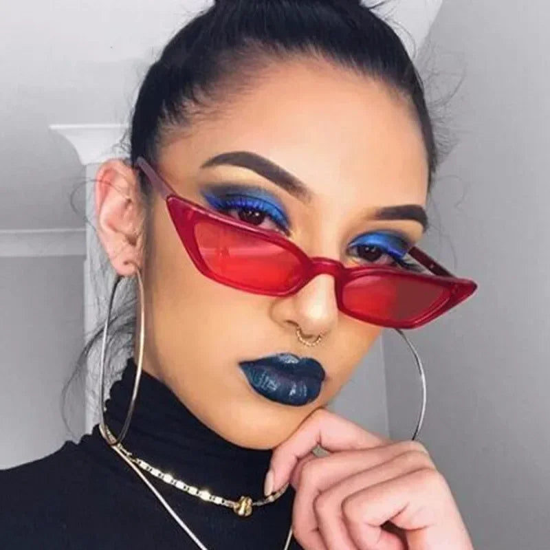 Slimline Cat Eye Hollywood Movie Star Sunglasses