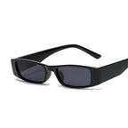 Vintage Slimline Sunglasses Women's Narrow Frame Leopard Retro Look