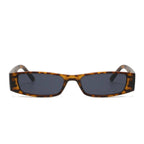 Vintage Slimline Sunglasses Women's Narrow Frame Leopard Retro Look