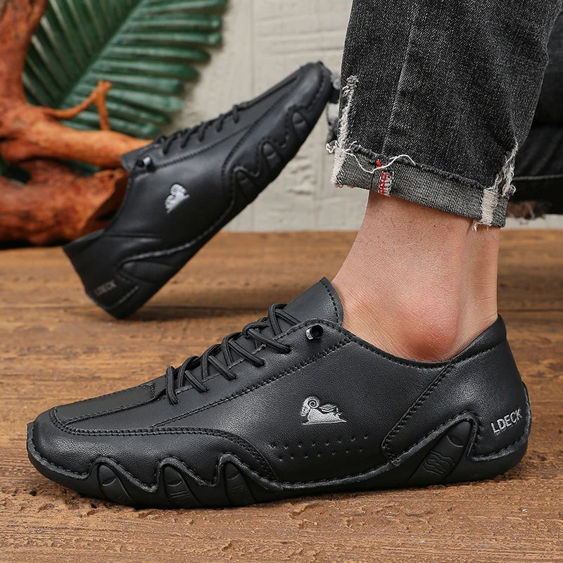 Slip-On Flats Leather Comfy Sneakers Soft Loafers Unisex