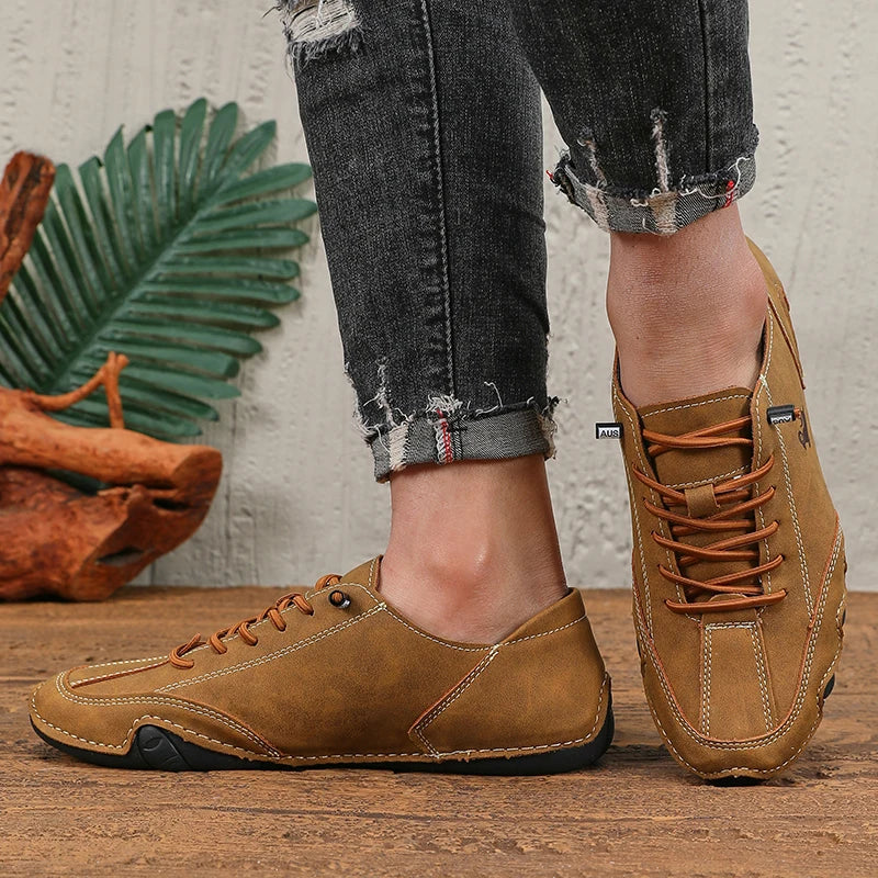 Slip-On Flats Leather Comfy Sneakers Soft Loafers Unisex