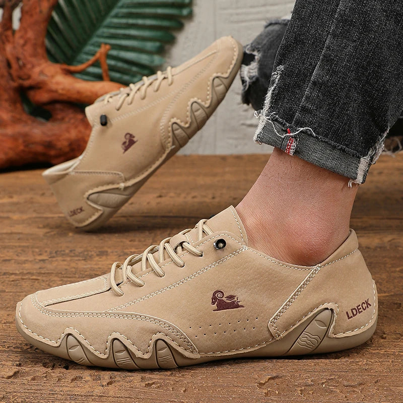 Slip-On Flats Leather Comfy Sneakers Soft Loafers Unisex
