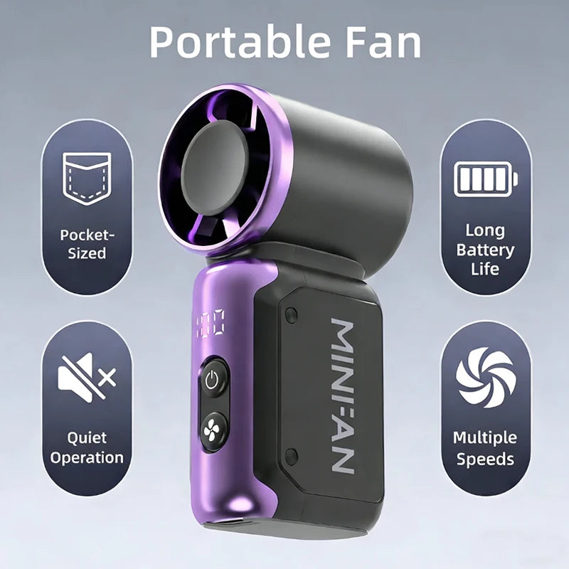 Mini Handheld Fan Portable With USB Charging