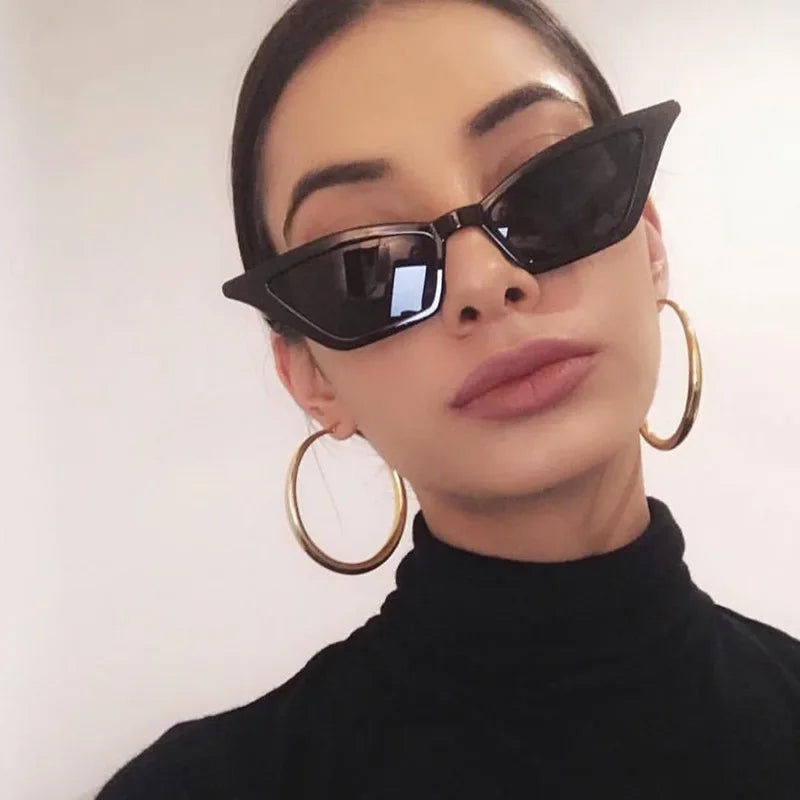 Slimline Cat Eye Hollywood Movie Star Sunglasses
