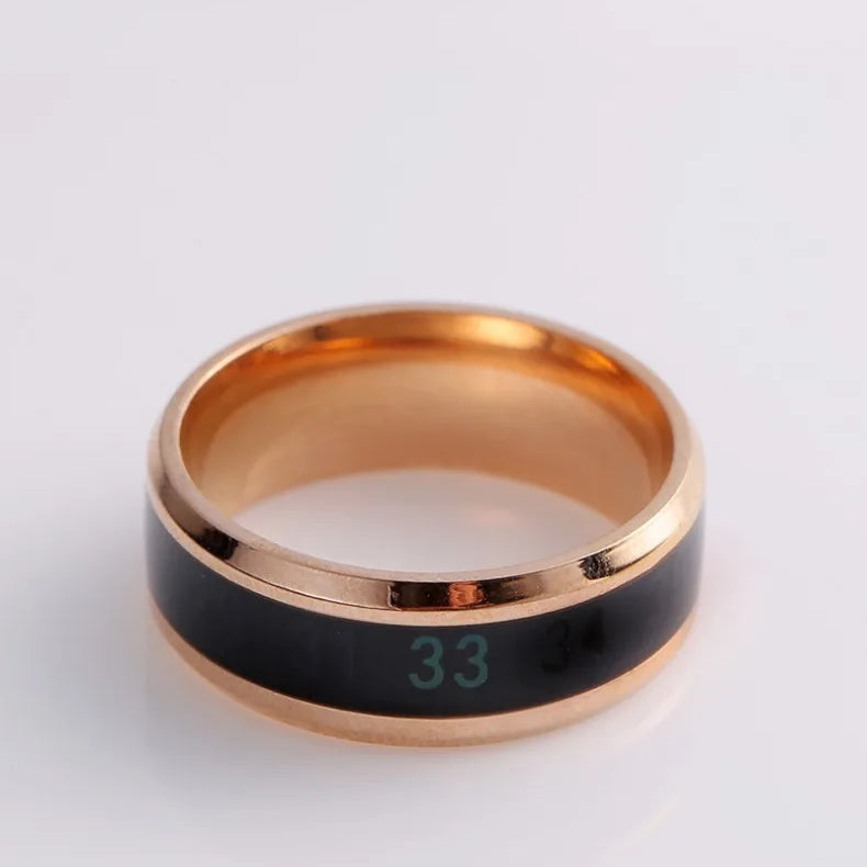 Temperature Ring - Mood Changes Smart Thermometer Stainless Steel