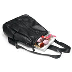 Soft Leather Backpack Commute Travel Shoulder Bag
