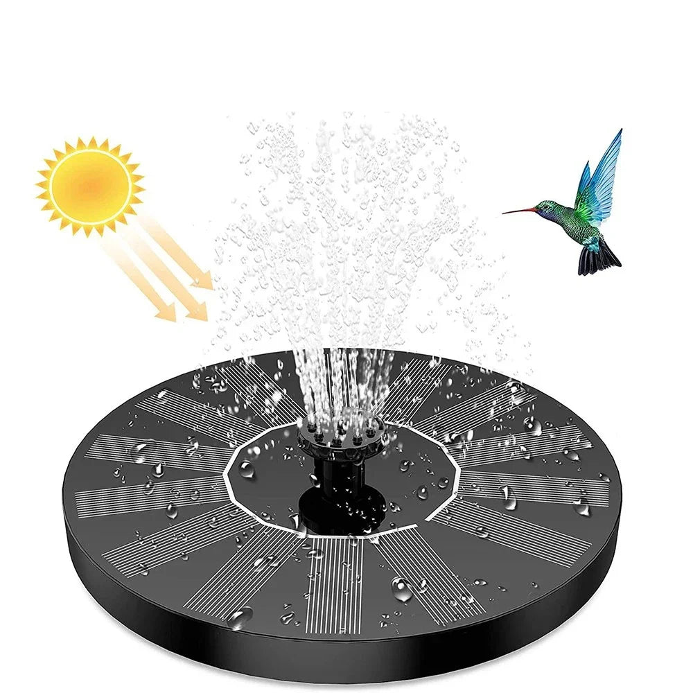 Solar Fountain Floating Water Feature 2.5W Bird Bath Garden Pond Decoration