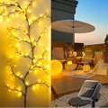 Fairy Lights Solar String Wall Climbing Vine Outdoors Garden 96 LEDs
