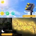 Fairy Lights Solar String Wall Climbing Vine Outdoors Garden 96 LEDs