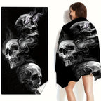Spooky Skull Beach Towel Quick Dry