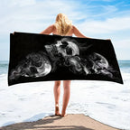 Spooky Skull Beach Towel Quick Dry