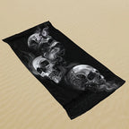 Spooky Skull Beach Towel Quick Dry