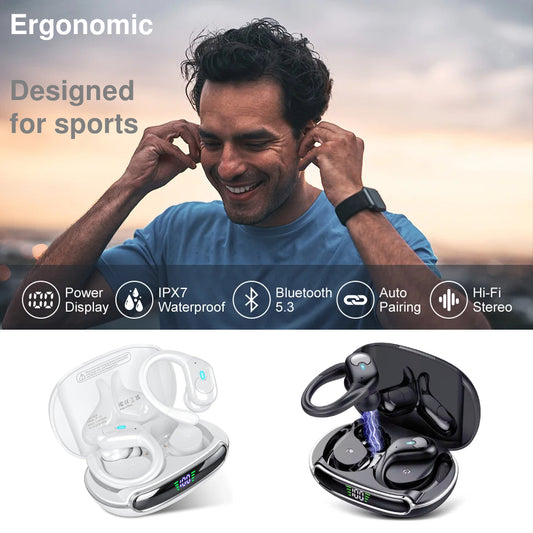 Sports Over Ear Earphones IPX7 Waterproof Earhook BX30 Earbuds On Ear Headphones