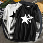 Star Y2K Print Graphic Double Long Sleeved T-shirt