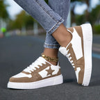 Chunky Star Sneakers Lace Up Unisex Kicks