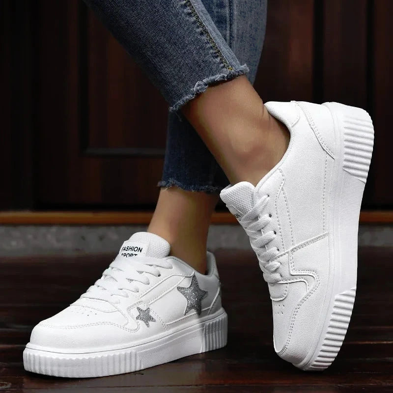 Stars Sneakers Chunky Lace Ups Unisex Kicks