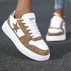 Chunky Star Sneakers Lace Up Unisex Kicks