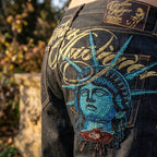 Statue of Liberty Denim Jeans USA | Embroidered Vintage Print