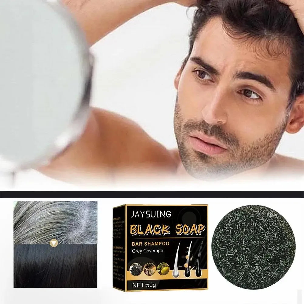 Black Hair Soap Grey-Be-Gone Revival Darkening Rejuvenating