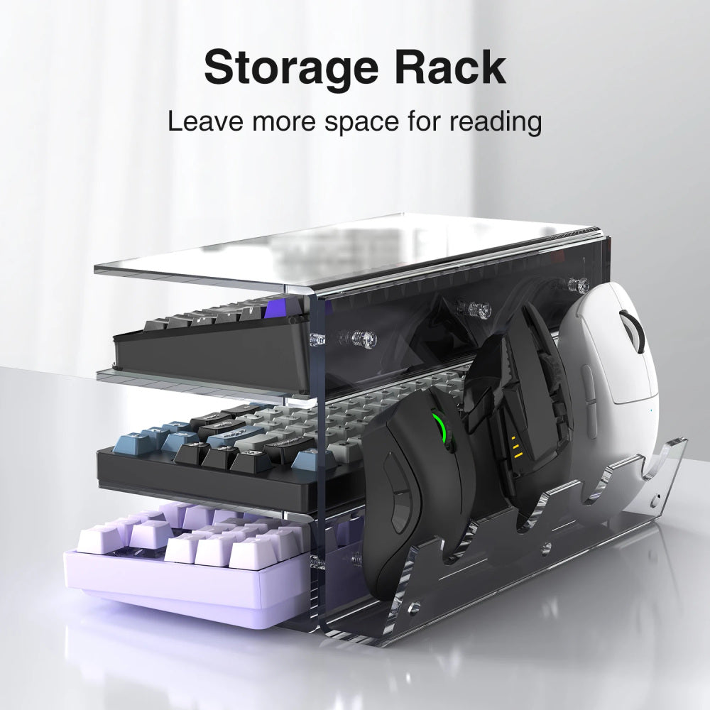Keyboard Mouse Desk Tidy Organiser 3-Tier Stand Computer Storage