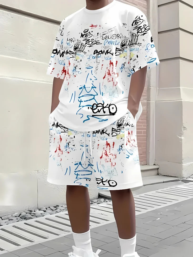 Street Skater Two Piece Shorts T-Shirt Set