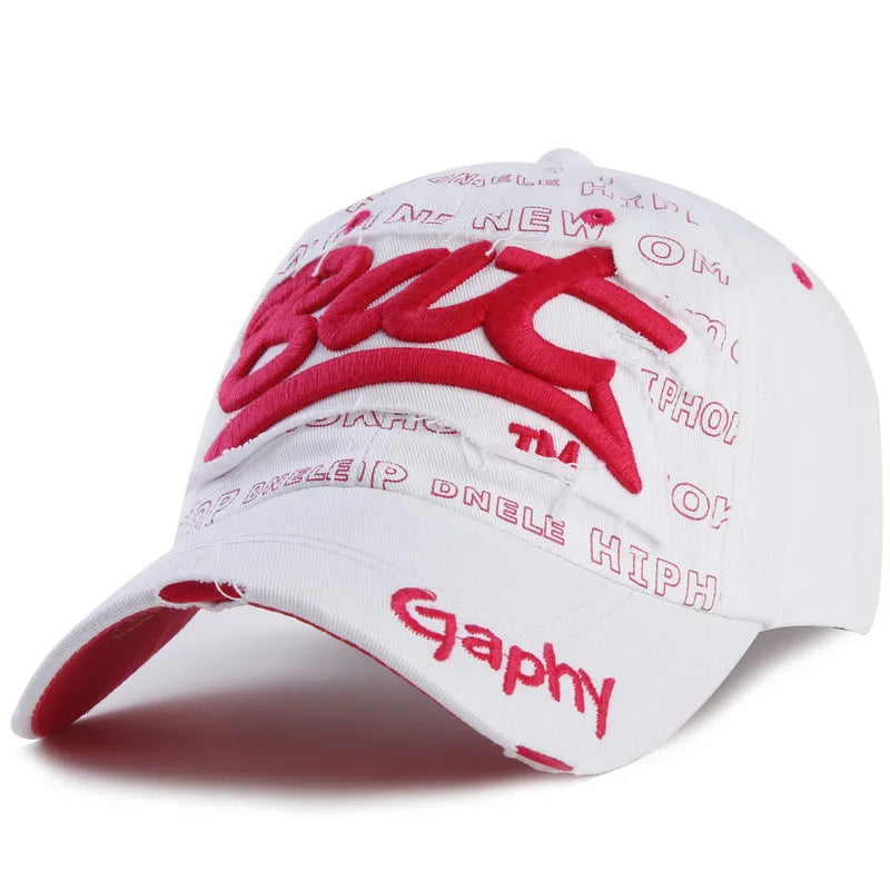 Streetwear Baseball Cap Embroidered Colorful Cotton