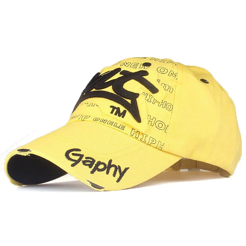 Streetwear Baseball Cap Embroidered Colorful Cotton