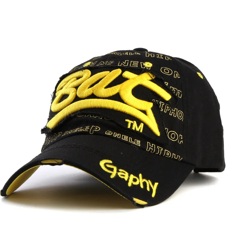 Streetwear Baseball Cap Embroidered Colorful Cotton
