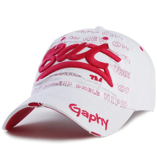 Streetwear Baseball Cap Embroidered Colorful Cotton