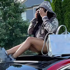 Full Zip Women's Hoodie Hip Hop Design Streetwear Grunge Style