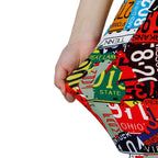 Pilates Pants Leggings Stretchy Activewear Graffiti Yoga Crossfit Sports