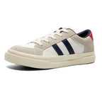 Sneakers With Stripes Flat Breathable Canvas Casual Lace-up Runners