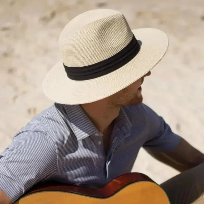 Classic Panama Hat Large Size Wide Brim Fedora