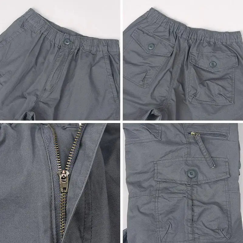 Summer Cargo Shorts Men's Capri Pants Below Knee Elastic Waist Plus Size-Keep Melbourne Marvellous Official Store