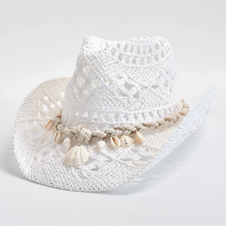 Summer Hand Woven Straw Sun Hat Women's