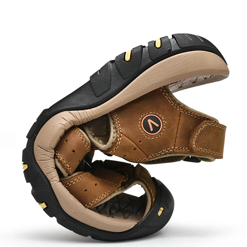 Closed-Toe Summer Non-Slip Sandals No Sweat Roman Contoured Beach Shoes-Keep Melbourne Marvellous Official Store