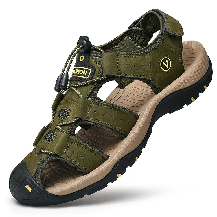 Closed-Toe Summer Non-Slip Sandals No Sweat Roman Contoured Beach Shoes-Keep Melbourne Marvellous Official Store